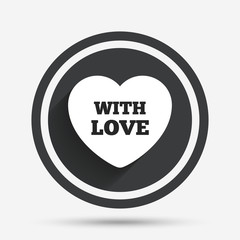 Heart sign icon. With Love symbol.