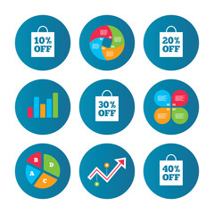 Fototapeta premium Sale bag tag icons. Discount symbols.