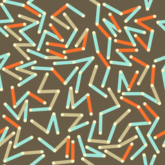 Abstract vector seamless pattern. Lines and dots.
