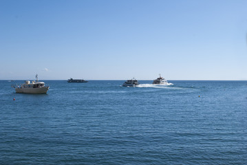 Boats at sea