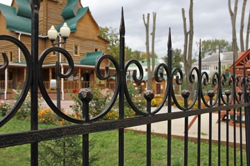 Artistic forging. Wrought iron fence