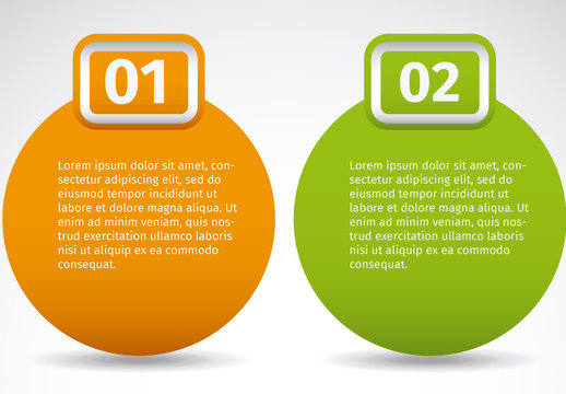 Orange Green Blue Gray Circular Infographic Template Design