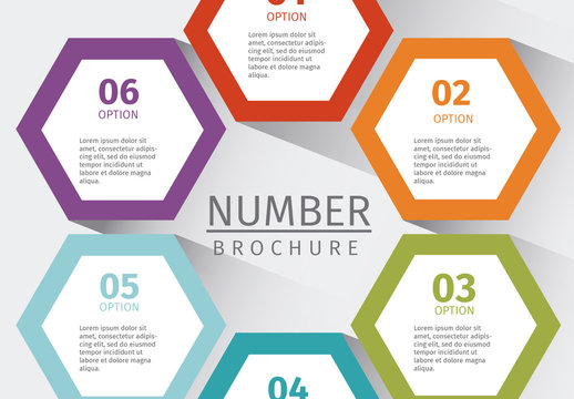 Colorful Hexagon Six Step Business Infographic Template