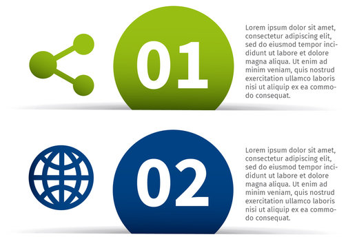 Green blue gray digital connection infographic template