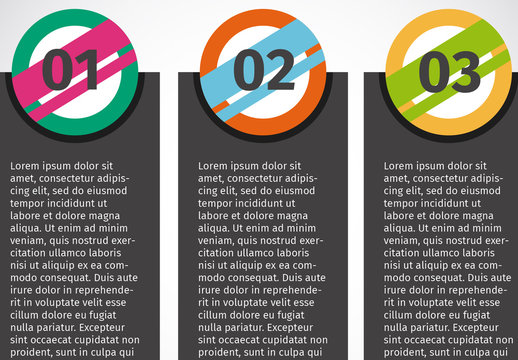 Green Orange Yellow Number Infographic Brochure Layout Template