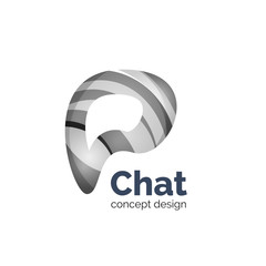 Business vector logo template - chat cloud