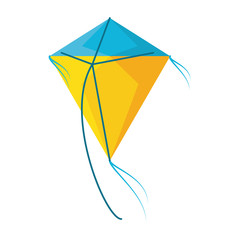 beautiful kite flying isolated icon vector illustration design