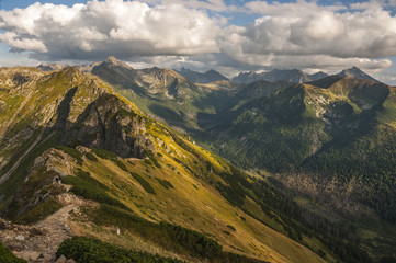 Panorama mountain autumn landscape Tatry