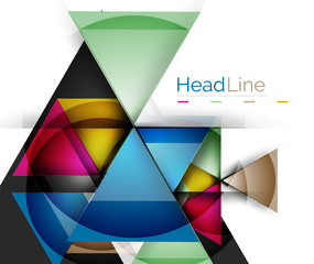 Glossy glass modern triangle layout