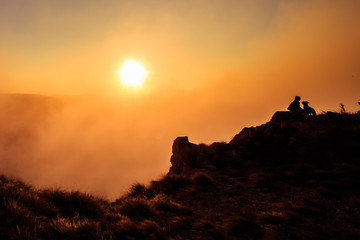 Foggy autumn evening in Val Rosandra