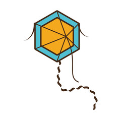 beautiful kite flying isolated icon vector illustration design