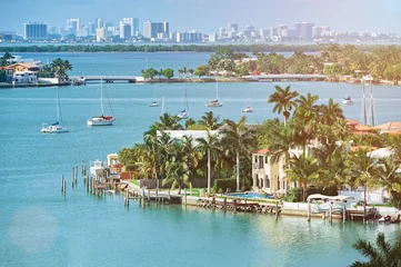 Fototapeten Uferpromenade in Miami City © PixieMe
