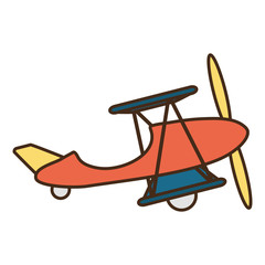 airplane vehicle flying isolated icon vector illustration design