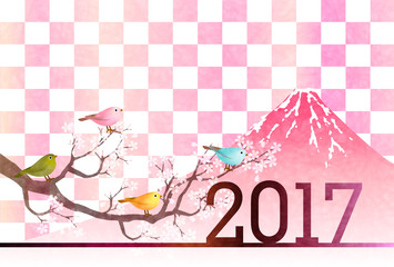 酉　富士山　年賀状　背景