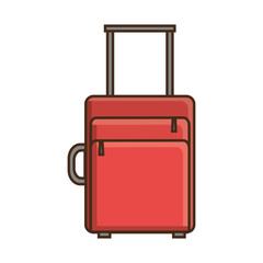 suitcase travel isolated icon vector illustration design
