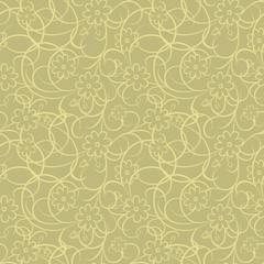 Vector seamless pattern with flowers. Modern stylish texture.