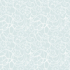 Vector seamless pattern with flowers. Modern stylish texture.