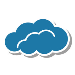 cloud silhouette isolated icon vector illustration design