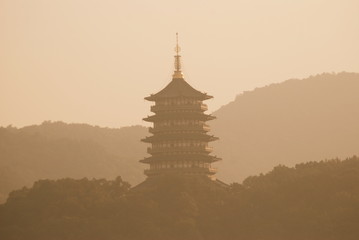 Pagode im Abendlicht