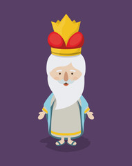 Wiseman cartoon icon. Happy epiphany day holy night and christmas theme. Colorful design. Vector illustration