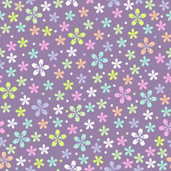 Fototapeta na wymiar Flower seamless color pattern