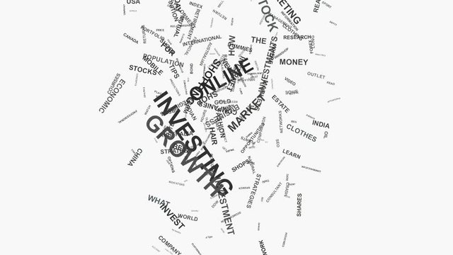 Investment Growth Online shopping marketing concept word cloud text typography
