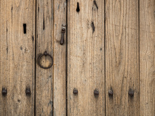 Obraz premium Ancient wooden door detail