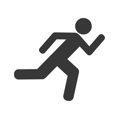 athlete running silhouette isolated icon vector illustration design
