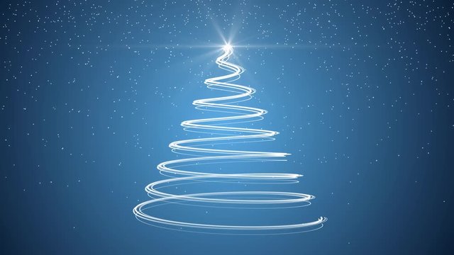 Christmas tree xmas holiday celebration winter snow animation background
