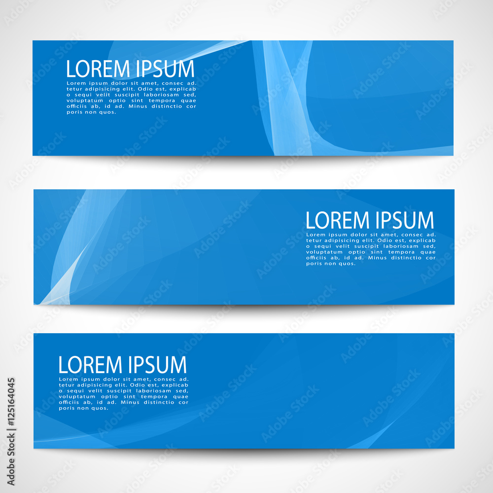 Wall mural abstract header white wave blue background vector design