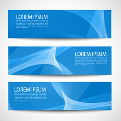 Fototapeta premium Abstract header white wave blue background vector design