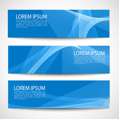 Abstract header white wave blue background vector design