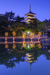 猿沢池と興福寺五重塔