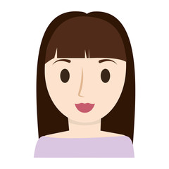 woman female avatar isolated vector illustration design
