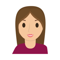 woman female avatar isolated vector illustration design