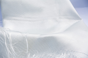 Fototapeta na wymiar white glass fiber composite raw material