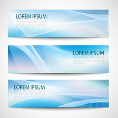 Fototapeta premium Abstract header pink blue wave white vector design