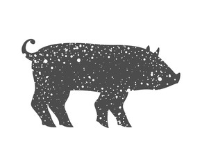 Pork icon. Animal life nature and fauna theme. Isolated design. Vector illustration