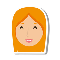 woman female avatar isolated vector illustration design