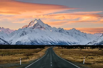 Foto op Canvas Road to Mount Cook © zhnger
