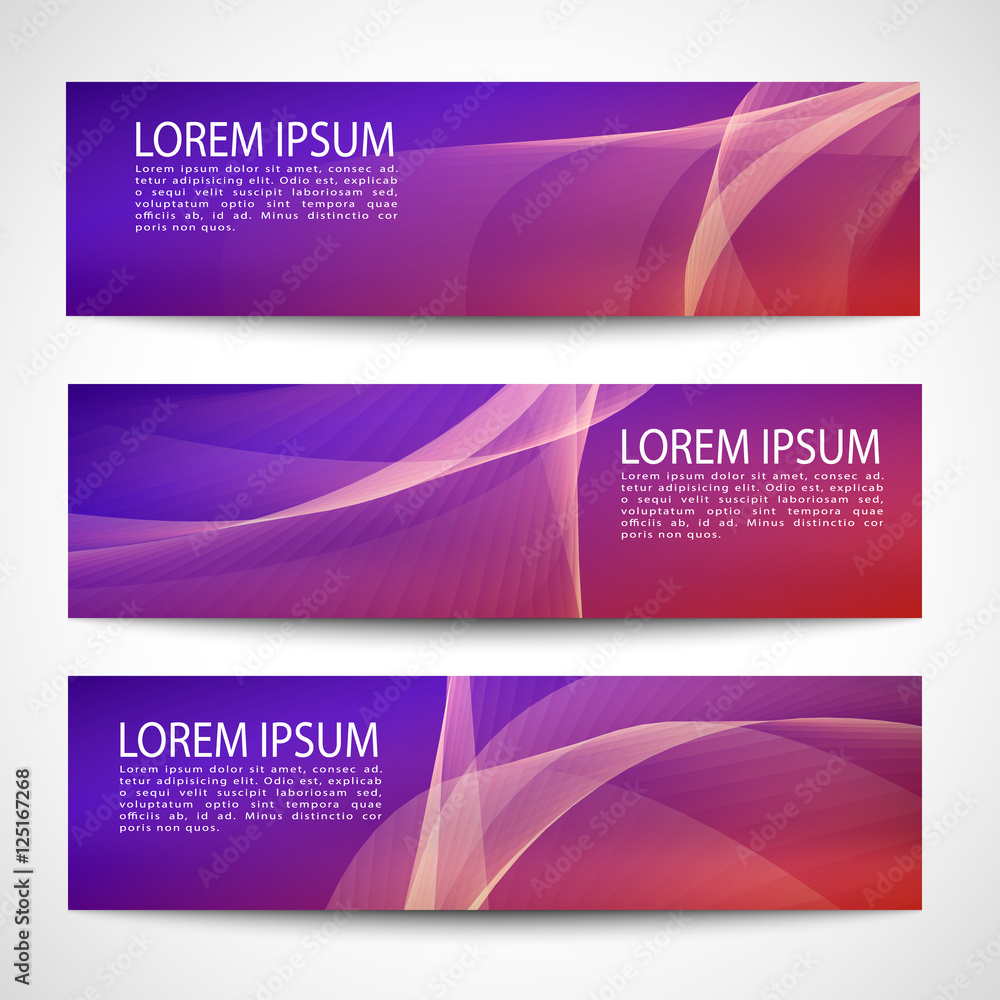 Canvas Prints abstract header orange red wave purple orange red gradient background vector design