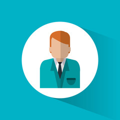 Doctor man icon. Medical health care and hospital  theme. Colorful design. Vector illustration