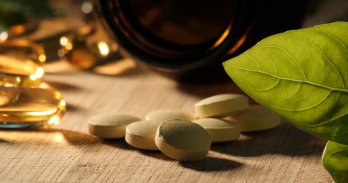 Medicine bottle vitamin and nutritional food healthcare supplements pills