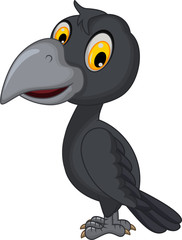 cartoon crow posing