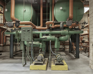 Obraz na płótnie Canvas Hot water pumping system