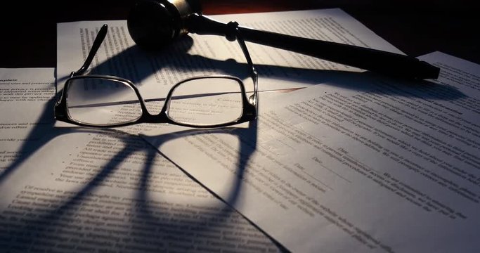Justice court of law contract paper document agreement form