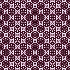 Rich sumptuous seamless background pattern with wine colour stylized flowers  ornament isolated on the light background. Vector eps illustration
