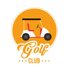 cart icon. Golf club sport hobby and competition theme. Colorful design. Vector illustration