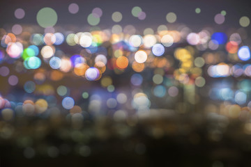 abstract night bokeh with colorful light