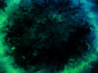 Green neon and dark abstract background illustration design